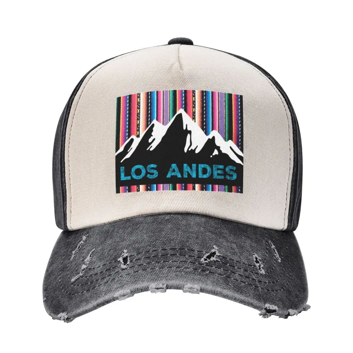 Los Andes mountains and colorful aguayo sky Baseball Cap Hat Luxury Brand Kids Hat Hat Man For The Sun Baseball Men Women's