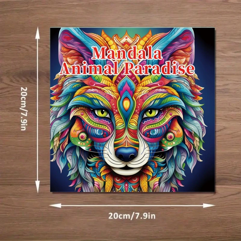 Mandala Animal Paradise Art Coloring Book 22 Page Gift For Birthday Party Relieve Stress Kill Time Graffiti Painting Drawing
