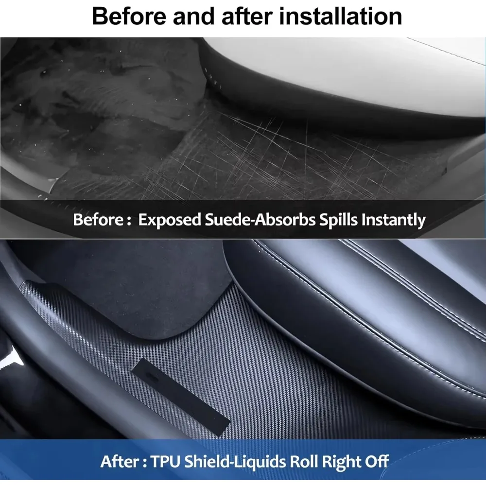 Front Rear Door Sill Guard for Tesla New Model 3 Highland / Model Y 2025 2026 Anti Scratch Threshold Strips Interior Accessories