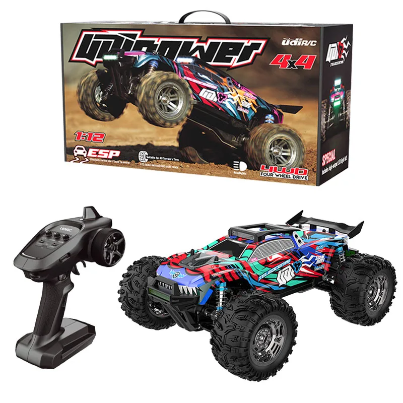 High Quality UDIRC UD1201 UD1202 Pro 1/12 Brushless 4WD Remote Control Car With Gyroscope High Speed Off-Road RC Monster Truck