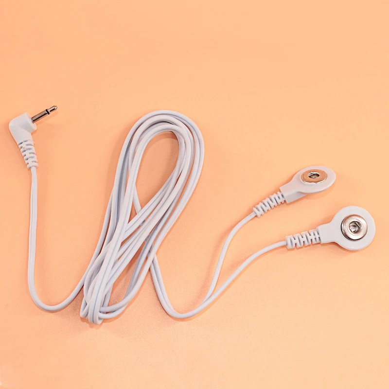 2 Way Machine Massager Button Cable Electrode Electrode PadsStandard Connection Massage For TENS Unit Lead Wires Cables