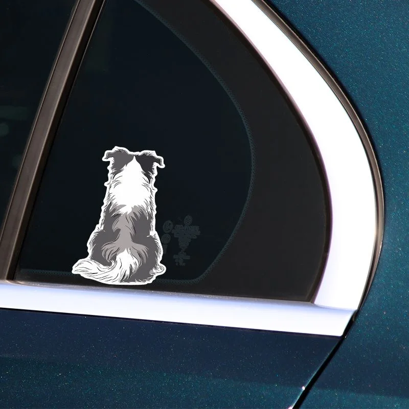 TM404# Border Collie Backside Car Stickers - Cartoon Dog Decals for Cars - Waterproof Vinyl Car Stickers - Self-Adhesive Decor