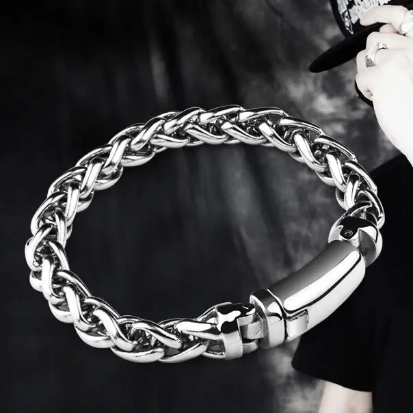 High quality brief bracelet for men stainless steel link Chain bracelet fashion Jewelry