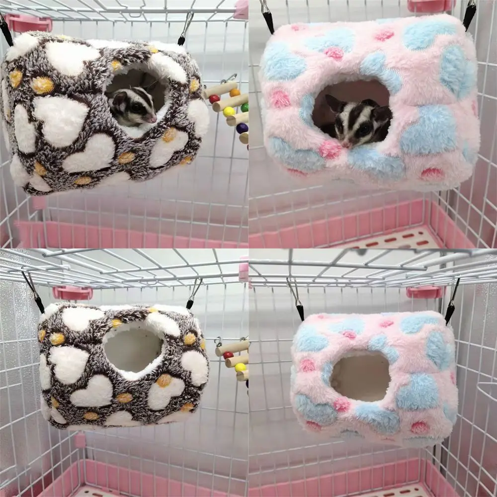 Pet Supplies Hanging Bird Nest Plush Squirrel Beds Hamster Cage Pet Hammock Pet Sleeping Bag