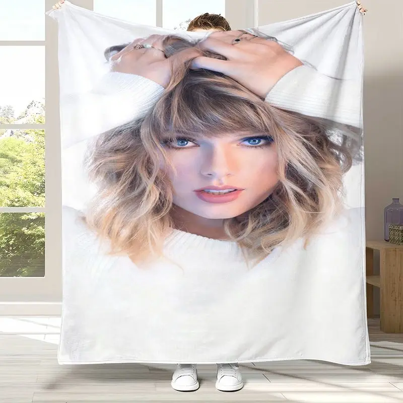 Fashion Eras Tour T-Taylor Superstar Music Flannel Throw Blanket,Cozy Blanket for Bed,Sofa,Living Room,Picnic,Camping,Home Decor
