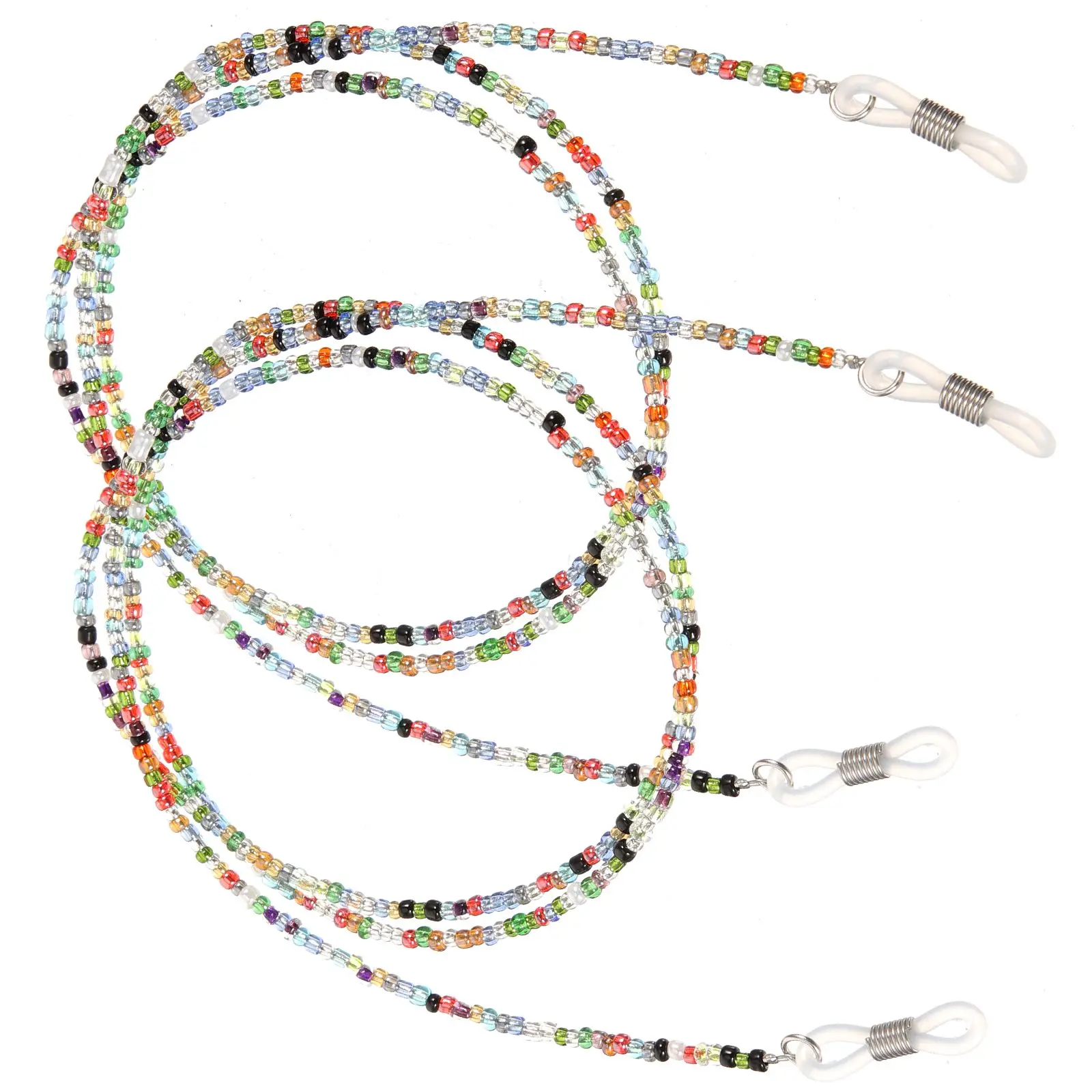 

2Pcs Glasses Lanyard Eyeglasses Holder Anti Lost Strap Beaded Chain for Men Women Kids Green Acrylic Durable Lightweight Compact
