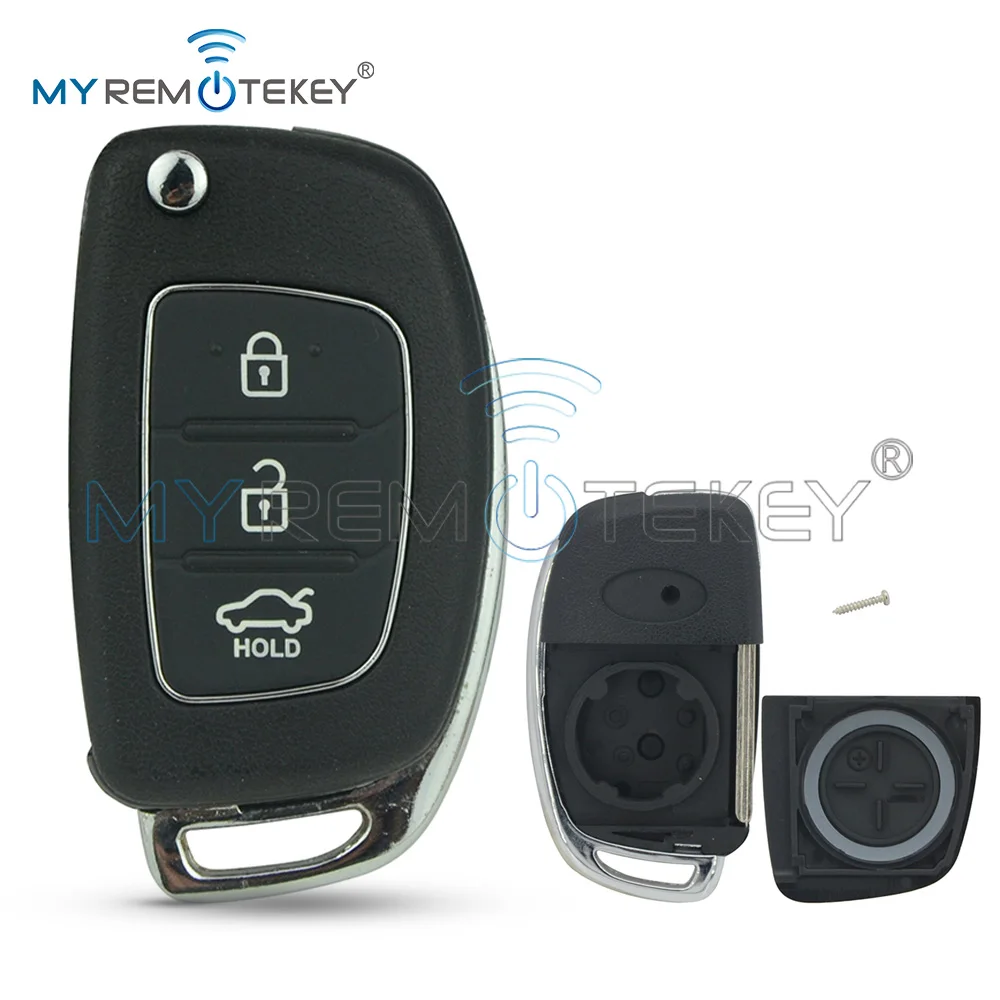 

REMTEKEY FCC ID RKE-4F08 Flip remote key shell for Hyundai i20 i30 3 button