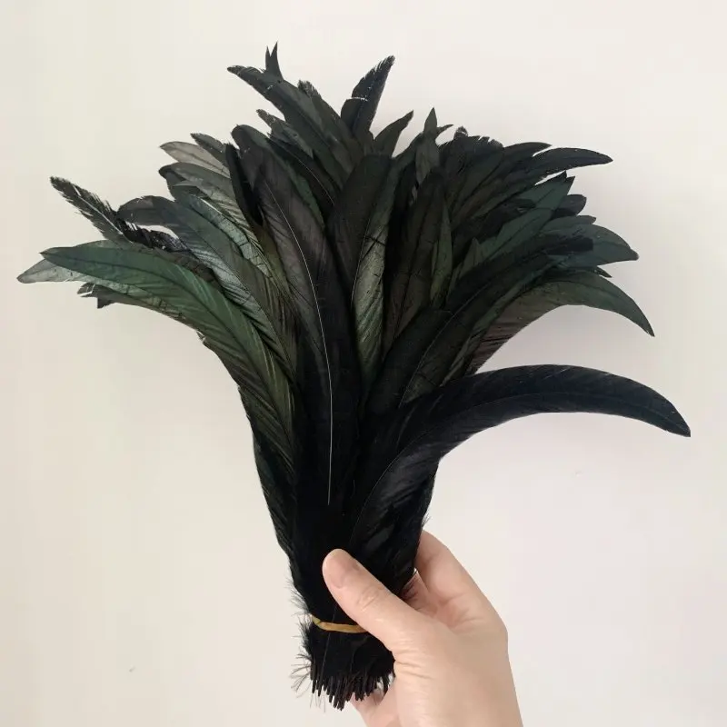 Hahnenschwanzfeder, 100 Stück, Rot, Schwarz, alle Größen, DIY-Feder, Kleidung, Schmuck, Accessoires, Hochzeitszubehör, Leistung erforderlich – Detail 4
