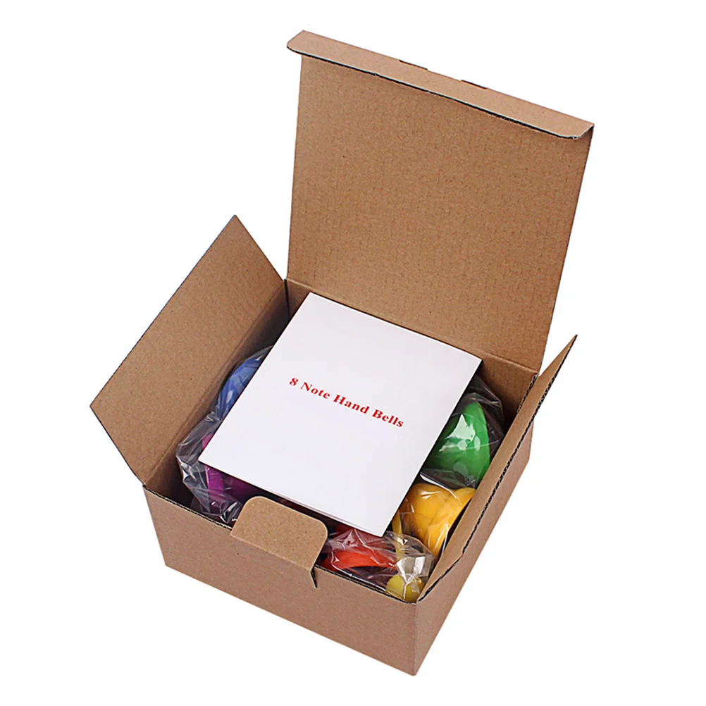 

8-Tone Octave Hand Bell Colorful Kindergarten Educational Aid Lightweight Clear Sound Handbell Musical Teaching Instrument