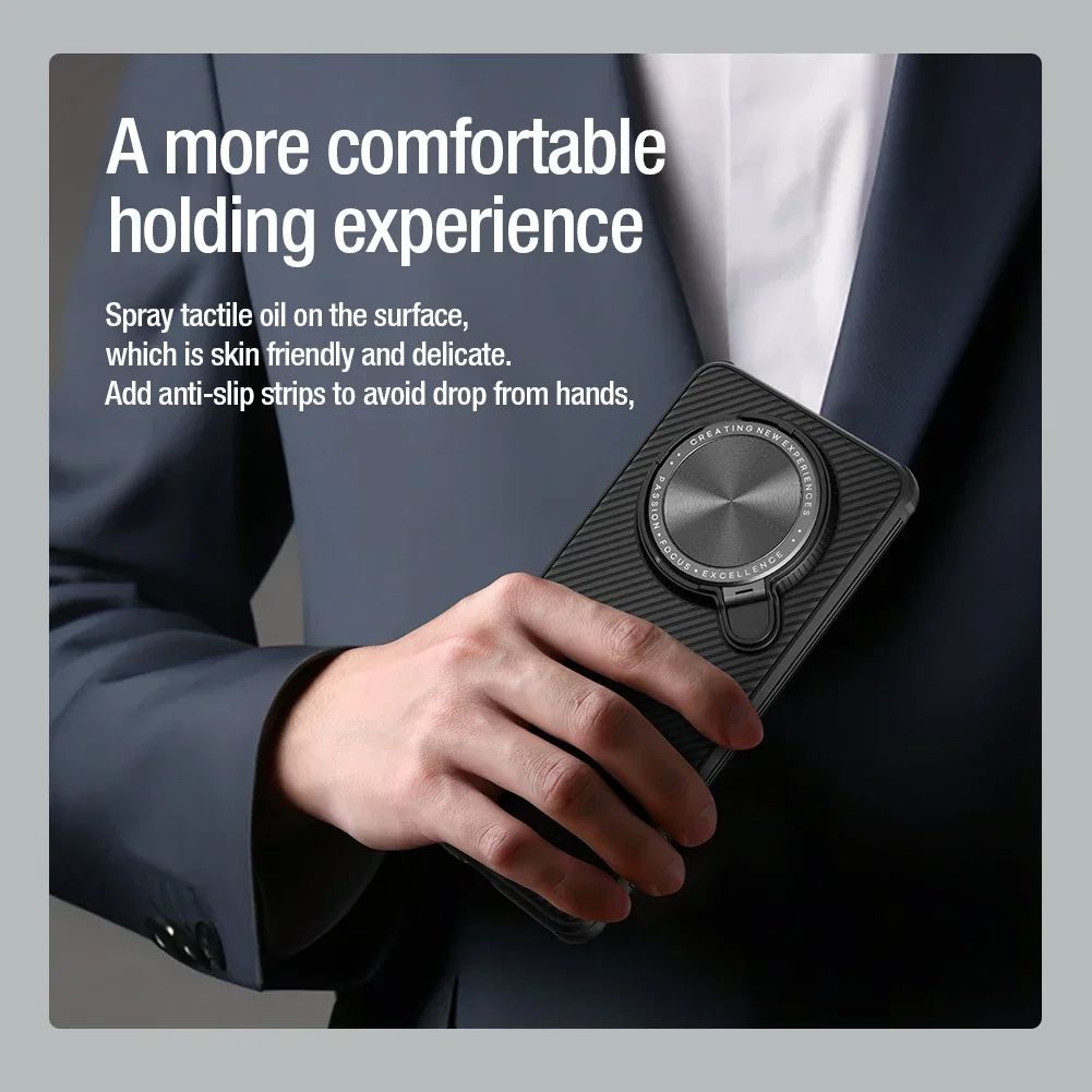 NILLKIN Etui na Huawei Mate 70 Pro 70 Pro Plus Mate 60 Pro Plus CaseCamShield Prop Slide Camera Protection Lens WIth Kickstand Case