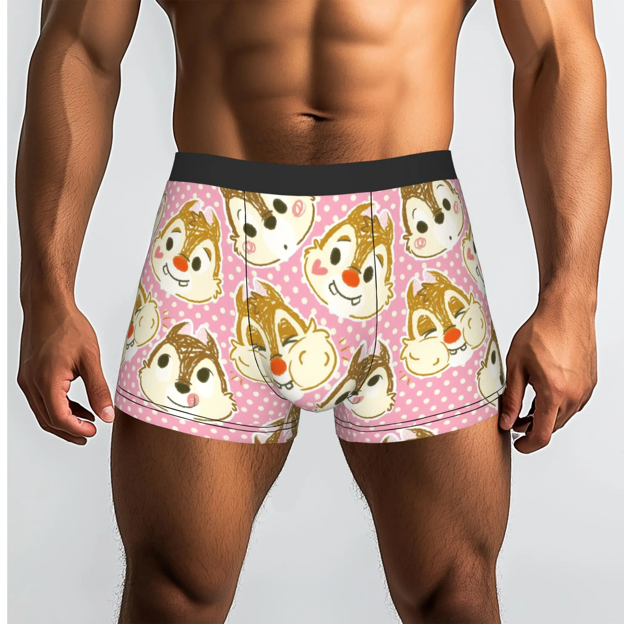 Custom Chip Anime D-Dales Underwear Men Print  Boxer Shorts Panties Briefs Soft Underpants