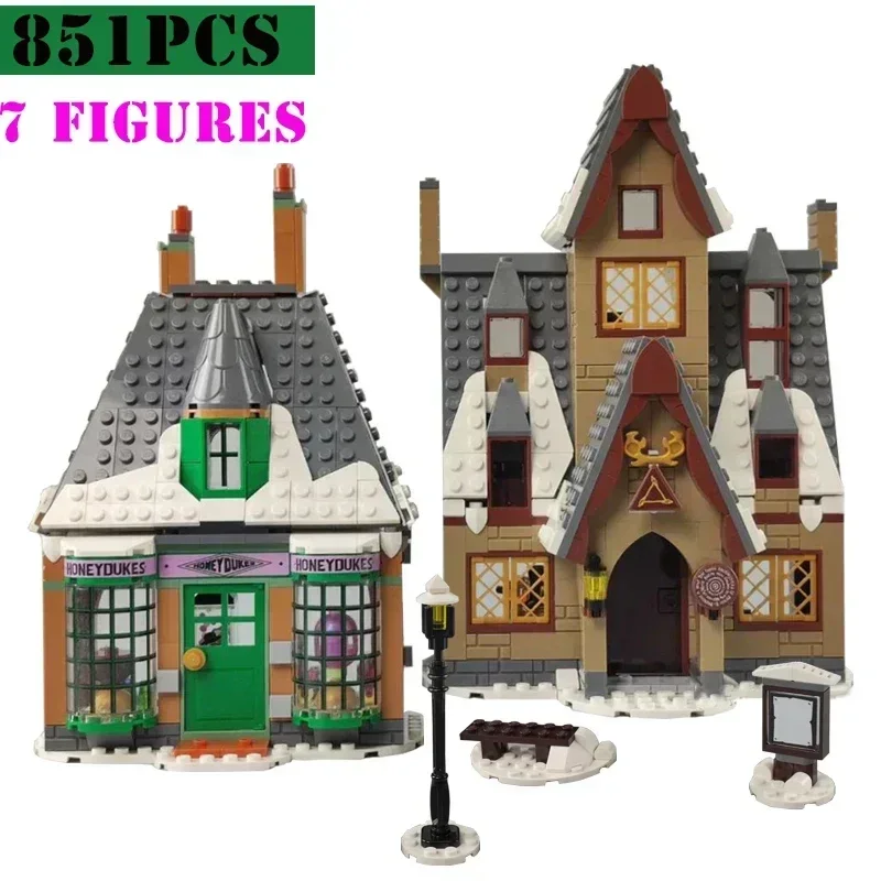 New Movie Magic World Building Block Visit The Village City Construction Street View Bricks Fit 76388 Toys for Children Gifts