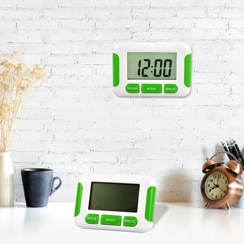 Küchentimer mit Wecker, 12/24 Stunden, digitaler Kochtimer, magnetische Rückseite