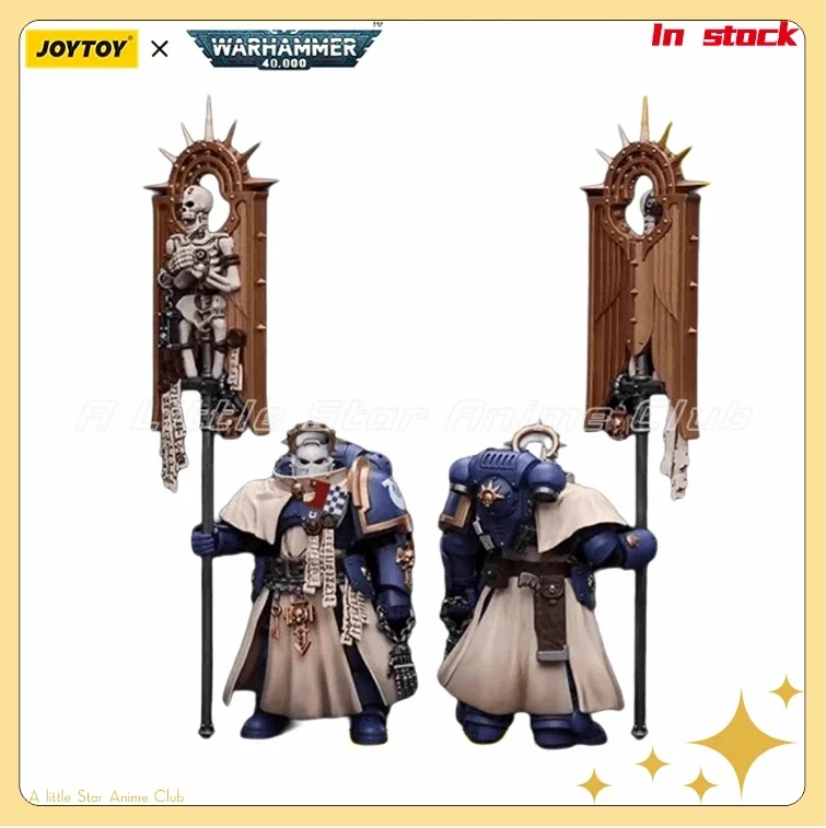 

In Stock Original JOYTOY Warhammer 40000 Ultramarine Sword Guard Flagbearer 1/18 Movable Soldier Toy Gift Collection