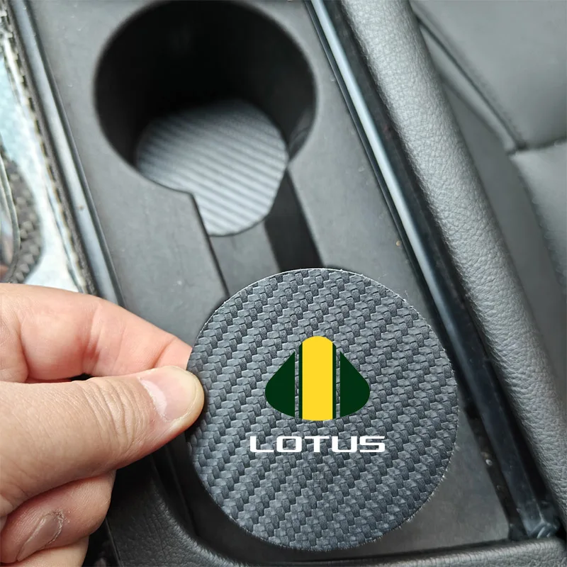 2PCS Car Water Cup Pad Non-Slip Mat For Lotus EXIGE ELISE LEVA EVORA EMIRA ELETRE EVORA-400 EVORAS EVORA-410 EUROPAS Accessories