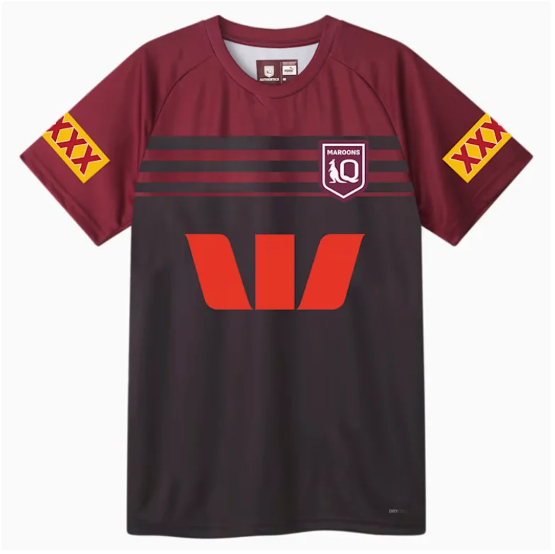 2024 HARVEY NORMAN QLD MAROONS MENS รักบี้ JERSEY 2024