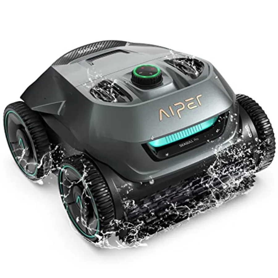 

Inground pool cleaner for up to 1, 600 sq.ft, quad-motor wall-climbing robotic cleaner with WavePath navigation, 150 mins runti
