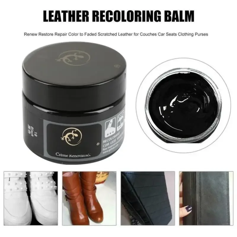 50ml Car Care Liquid Leather Repair Kit Auto Complementary Color Paste Car Seat Sofa Scratch Cracks Paint Care Gift Sponge