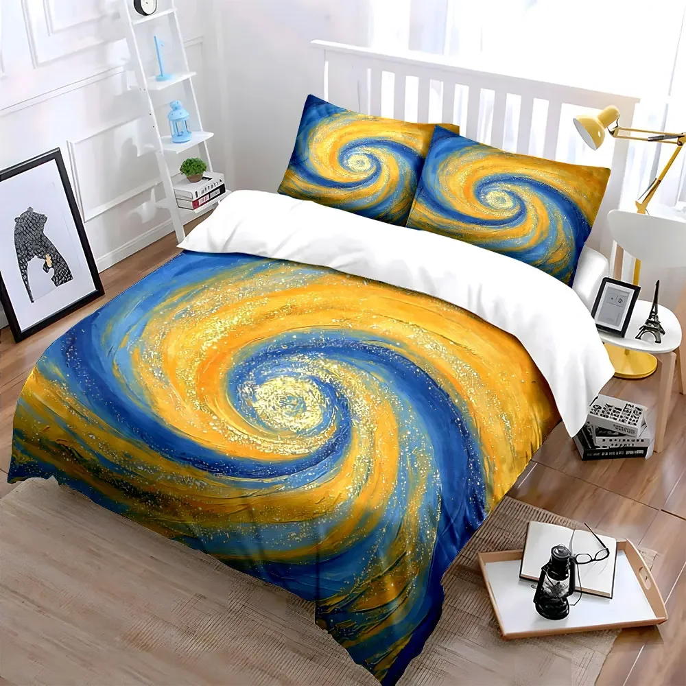 

Abstract Swirl Art Decor Set Soft Comfortable Duvet Cover Bedding Set Included 1*Duvet Cover & 2*Pillowcases, gift