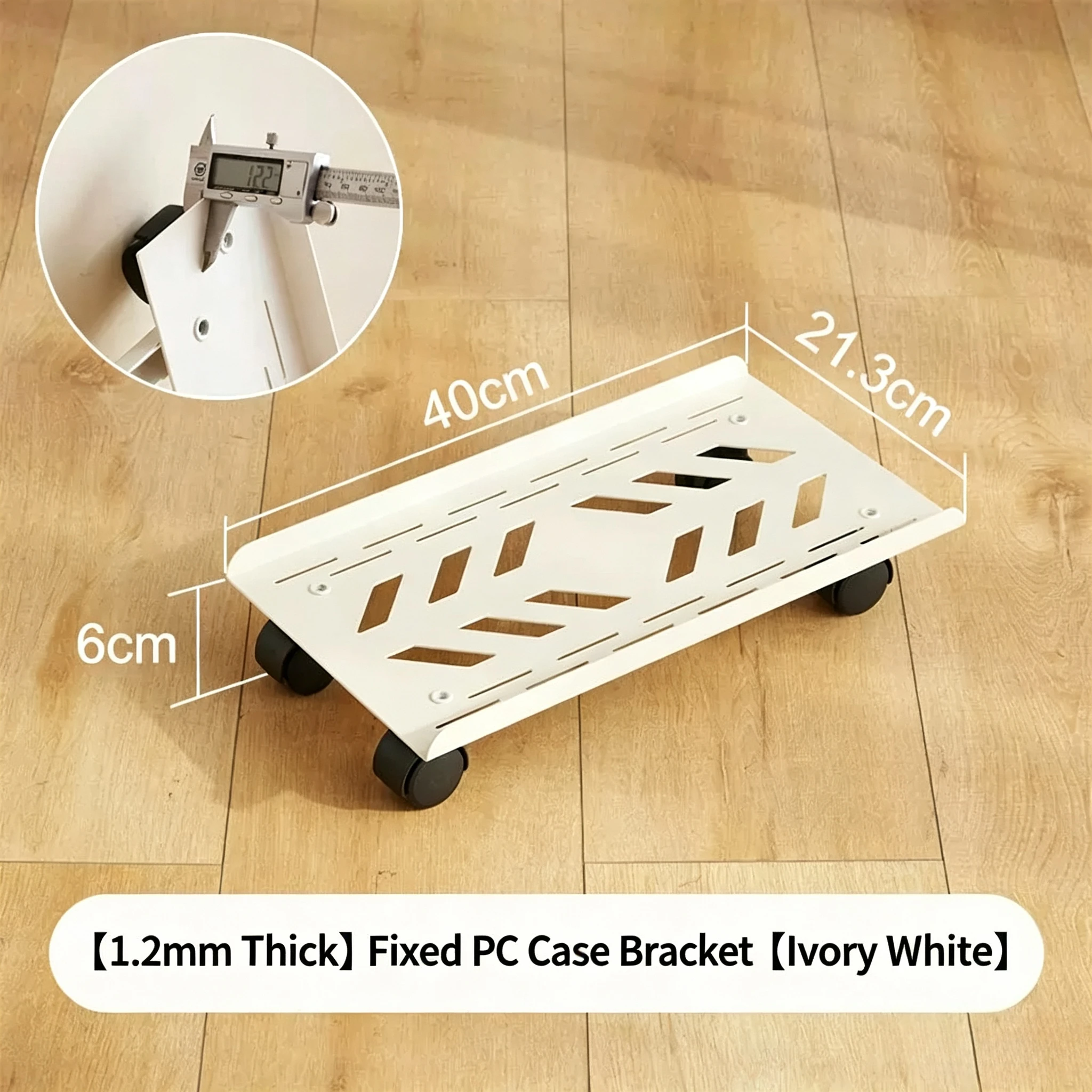 New Mobile Computer Case Stand with Casters for Desktop PC, Host Tray Storage Rack for Home & Office