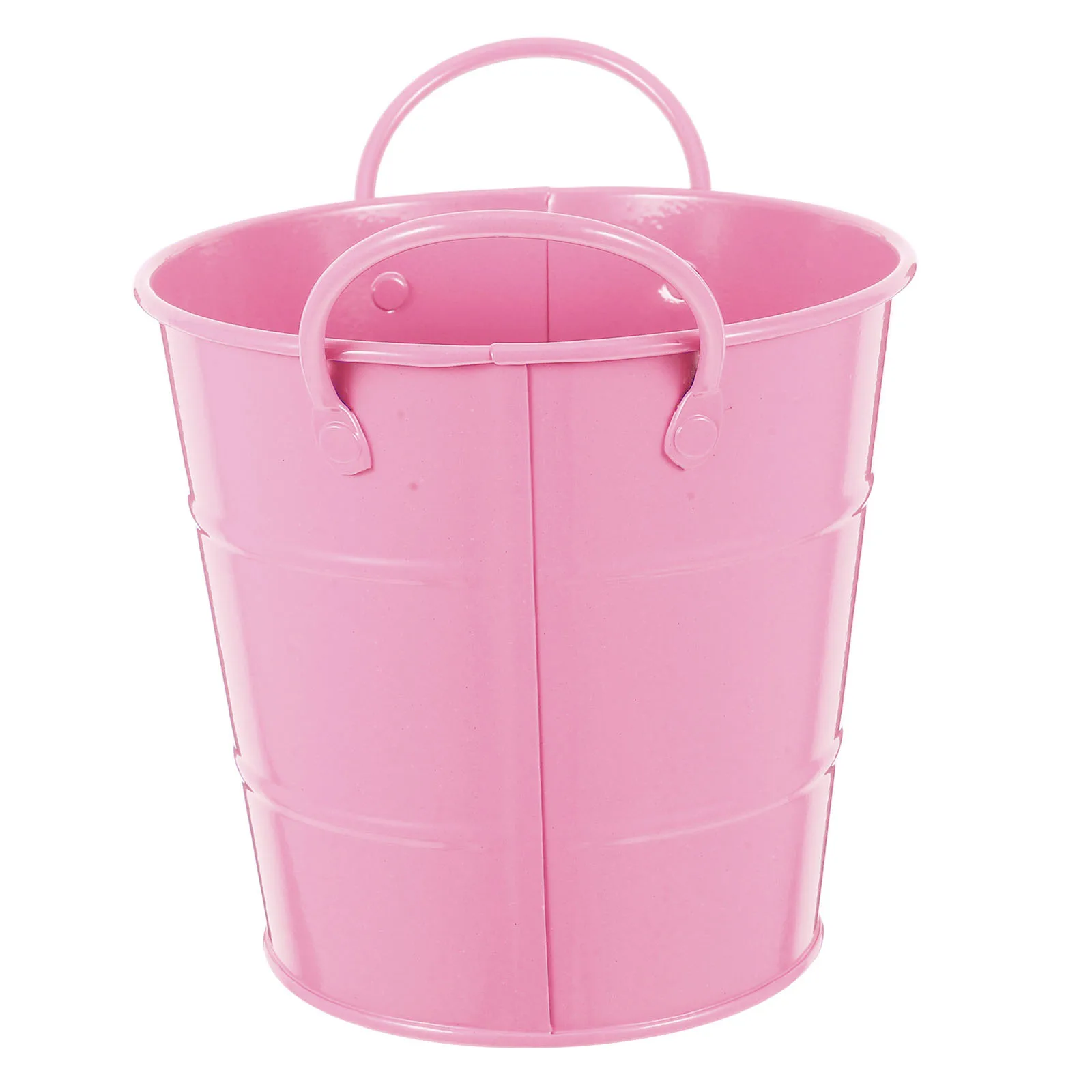 

Desktop Storage Pen Holder Organizer for Office Supplies Iron Metal Bucket with Handle Dorm