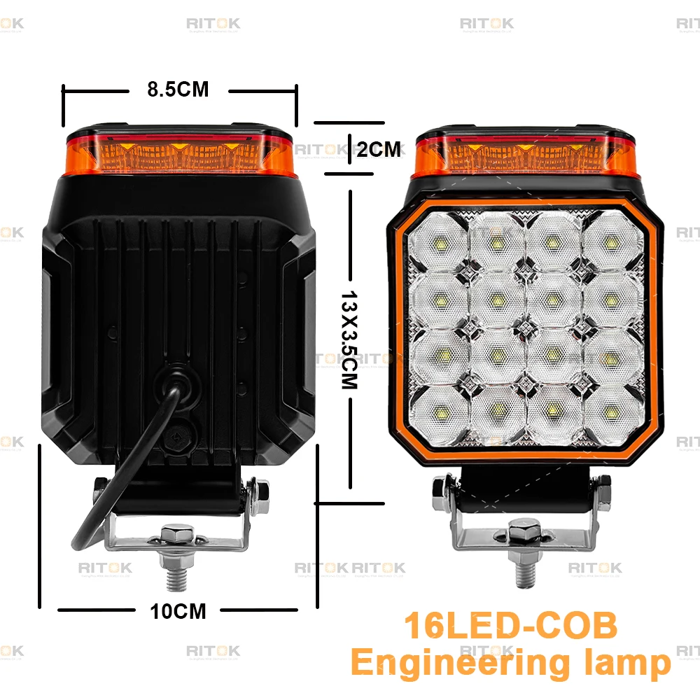

36W LED work light, heavy-duty mechanical engineering vehicle spotlight floodlight, suitable for trucks, SUVs, four-wheel drive