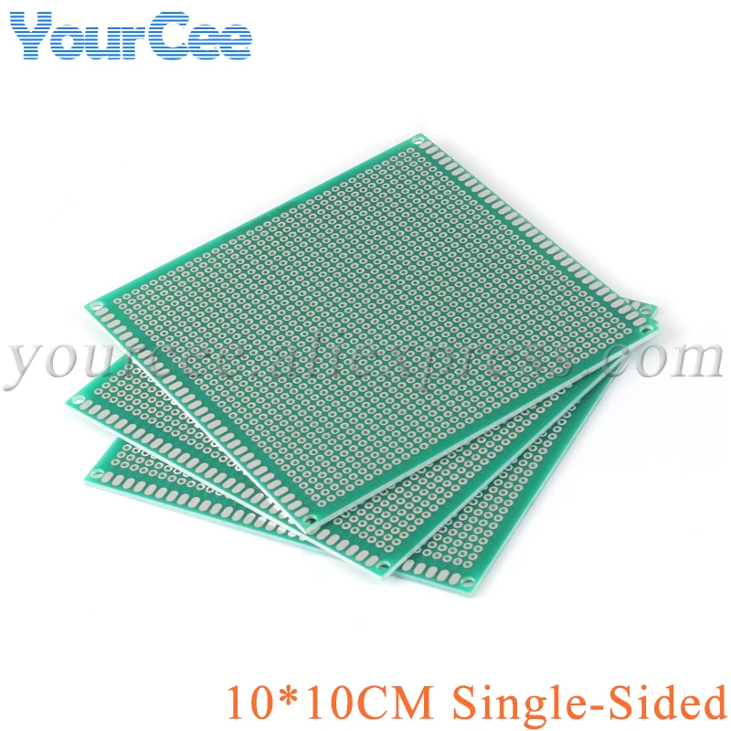 2PCS/Lot 10*10CM Single Sided Copper Prototype PCB DIY 2.54mm Universal Printed Circuit Board 10X10cm Breadboard Plate 100*100mm