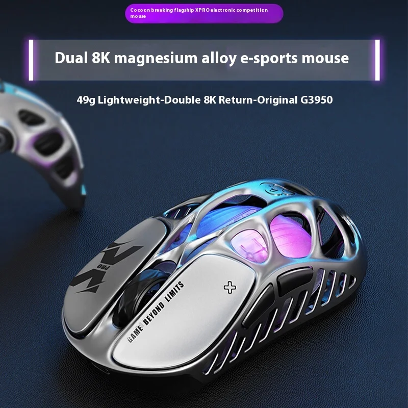 Gravidade planeta casulo quebrando xpro mouse sem fio 3950 leve oco bluetooth jogos e teclado esports tri modos presente