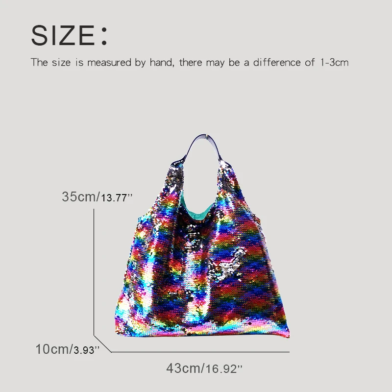 Ladies Rainbow Evening Bags For Women Luxury Designer Handbags Purses 2024 New In PVC Large Capacity With Inner Pocket Shoulder