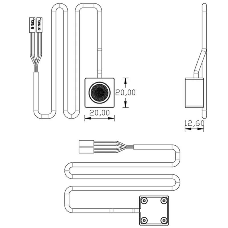 AF91-Computer Desktop Switch PC Motherboard External Start Power On/Off Button Extension Cable For DIY Button