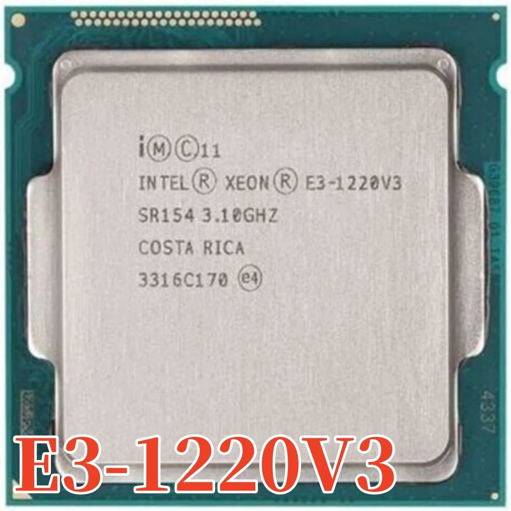 Original Intel Xeon E3-1220V3 CPU 3.10GHz 8M LGA1150 Quad-core Desktop E3-1220 V3 processor Free shipping E3 1220 V3 E3 1220V3