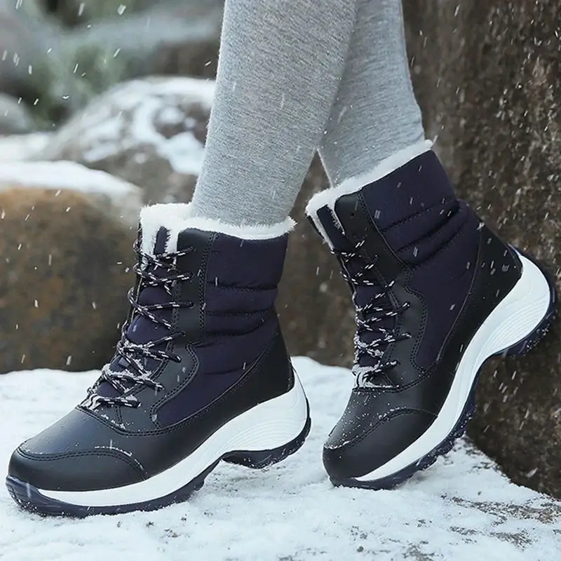 

Women's Waterproof Winter Boots Comfortable Snow oes Faionable Ladies' Footwear for Cold Weather Seasons
