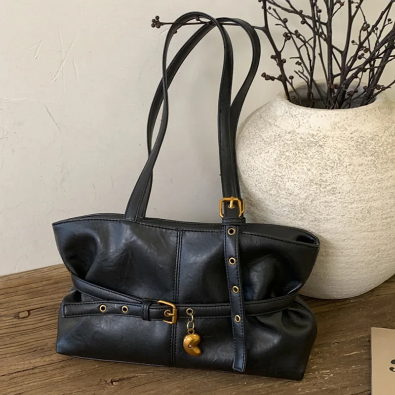 

Осенняя просторная большая сумка 202, модная женская сумка через плечо, большая вместительная сумка, универсальная минималистичная сумка через плечо ​