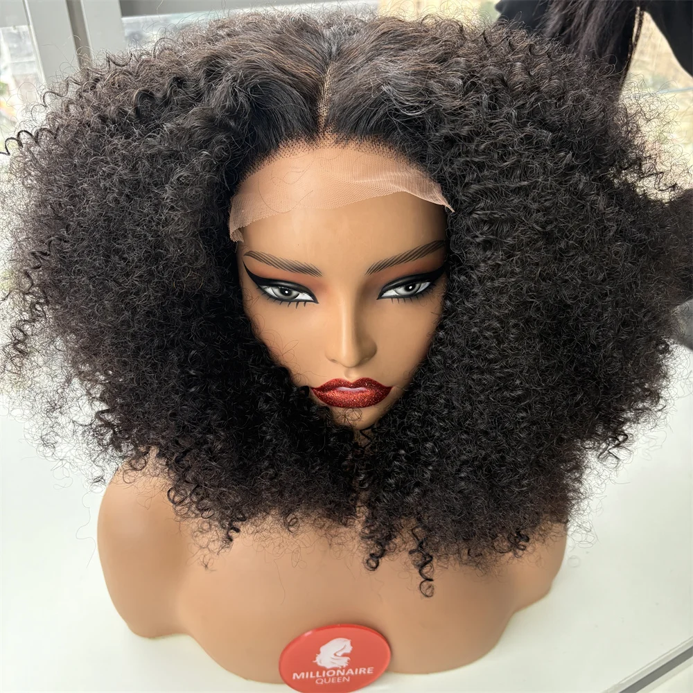 Glueless Wig Human Hair Afro Kinky Curly 5x5 Closure Lace Wig Human Hair For Brazilian Women Wear And Go 400%