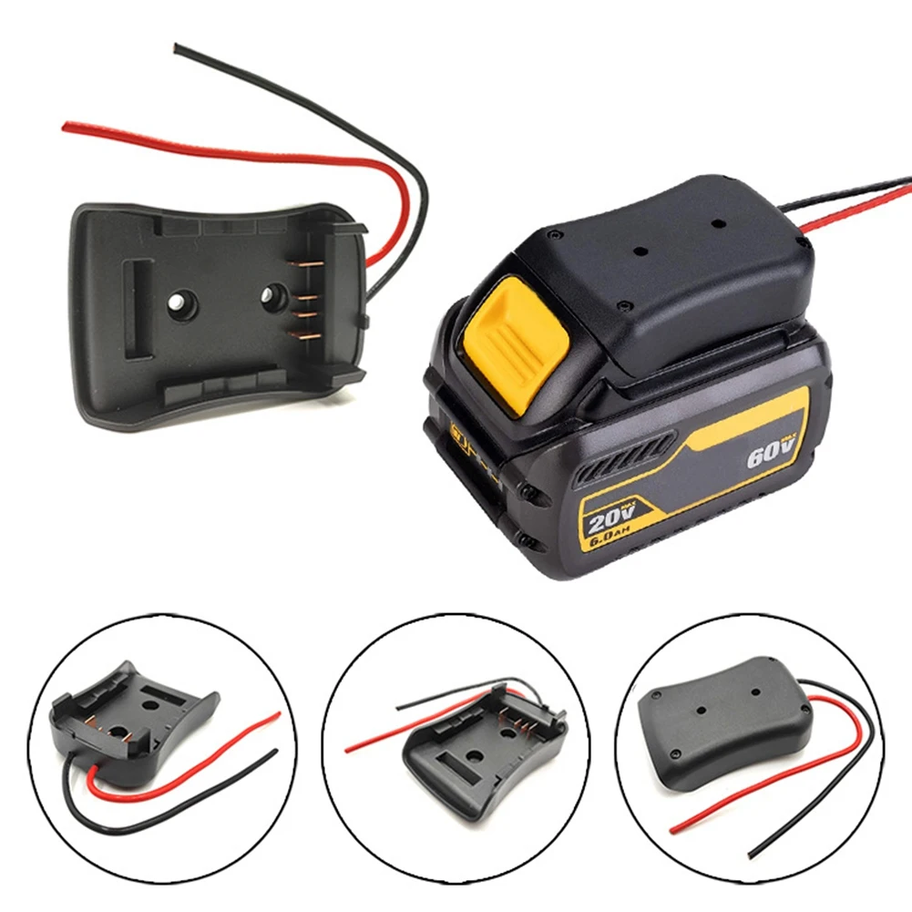 Adaptor baterai untuk DeWALT Flexvolt 60V Max Dock konektor daya 12 pengukur 54