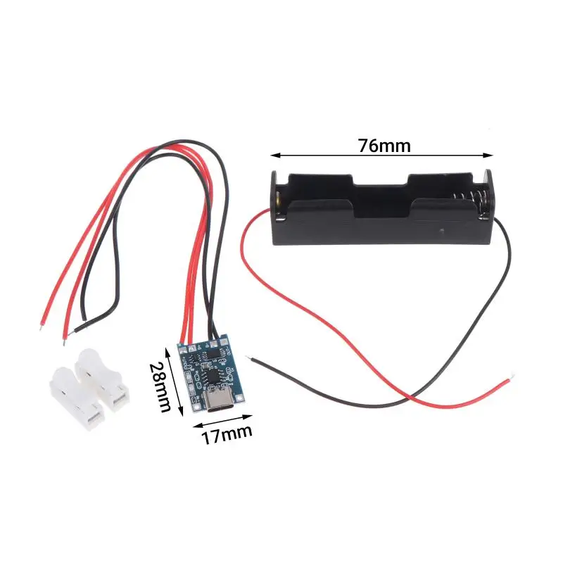 18650 TP4056 Lithium Battery Charger Module Low Heat USB Power Boost Board DIY Kit for Electronic Repair Work