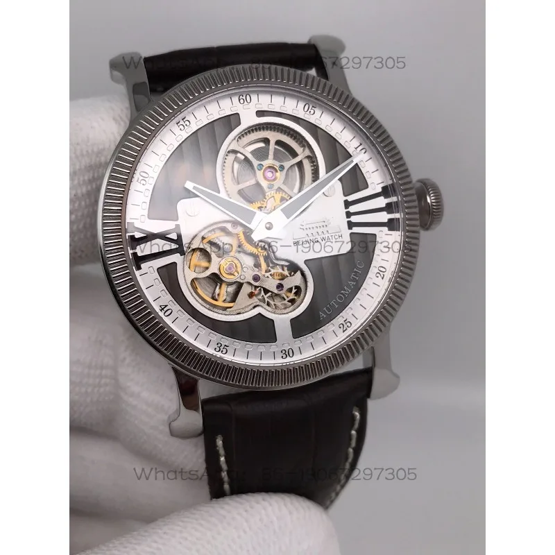 Men's Large Dial Watch Skeletonized Fully Automatic Mechanical Watch