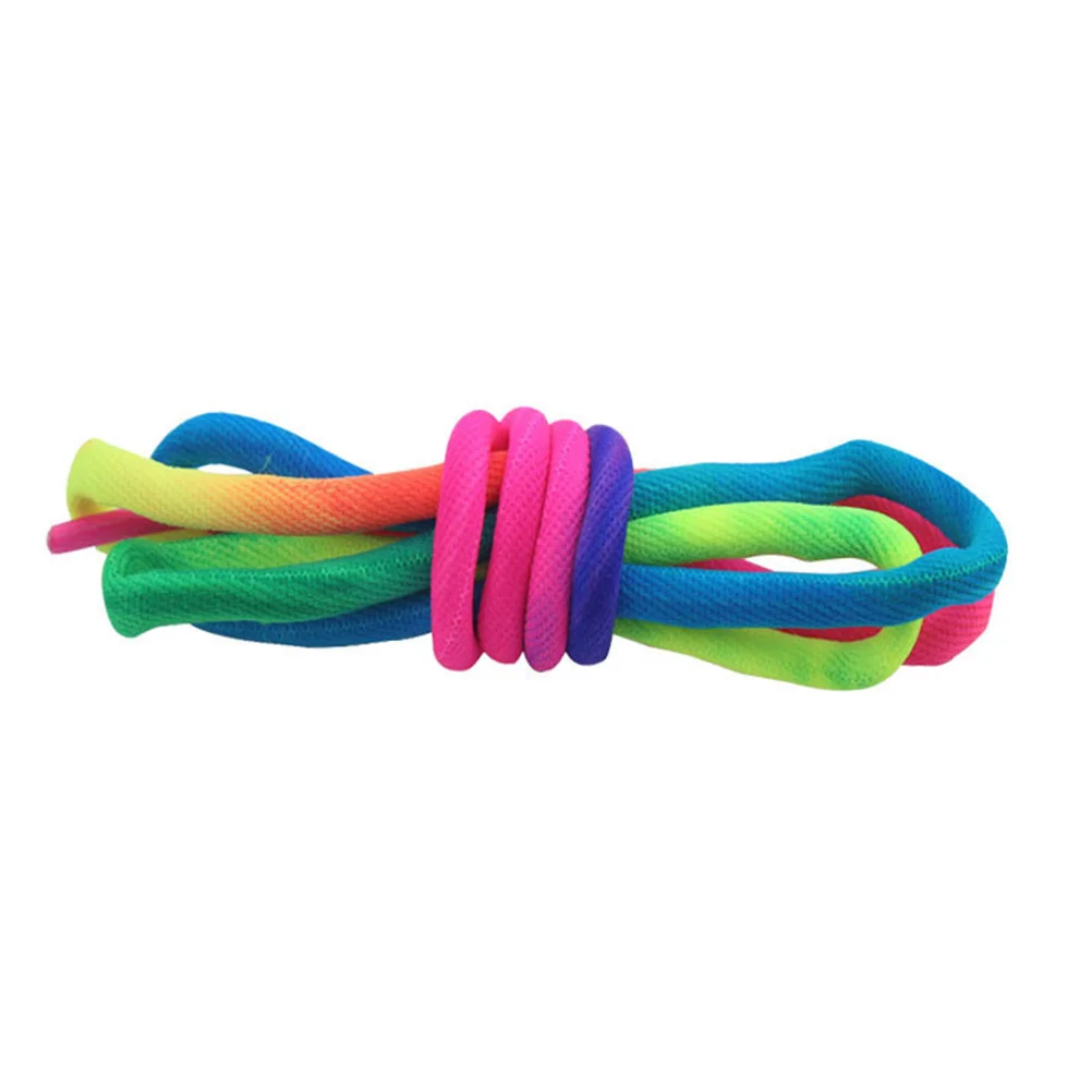 

Fashion Rainbow Shoe Laces Trendy Sneakers Printing Shoelaces Round for Elastic