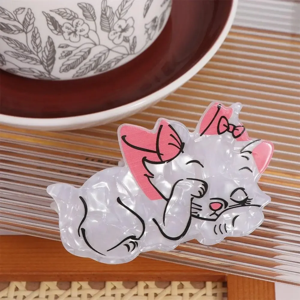 Korean Harajuku Y2K Pink Heart Cat Hair Claw Sweet Cartoon Butterfly Shark Clip Animal Ponytail Holder Daily Life Headdress