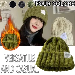 New Women's Winter Hat 2024 Beanie Hats for Women Knit Cap Fashion Warm Wool Couple Cap Bonnet Woman Winter Twist Female Bonnet