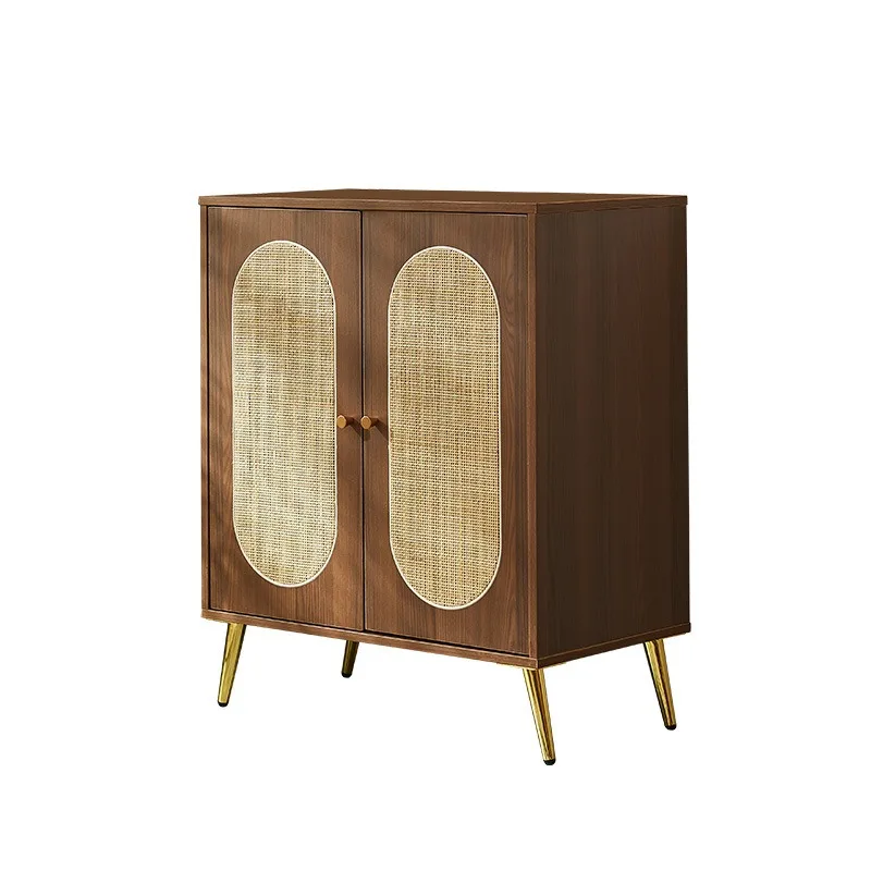 

Rattan shoe cabinet, simple wabi-sabi wind locker, household Japanese door entrance entrance entrance entrance cabinet