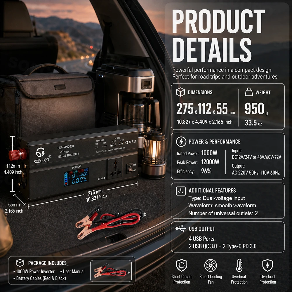 محول طاقة بدون ضوضاء بقدرة 120 - مراجعة Off Grid Solar Kit وسعره