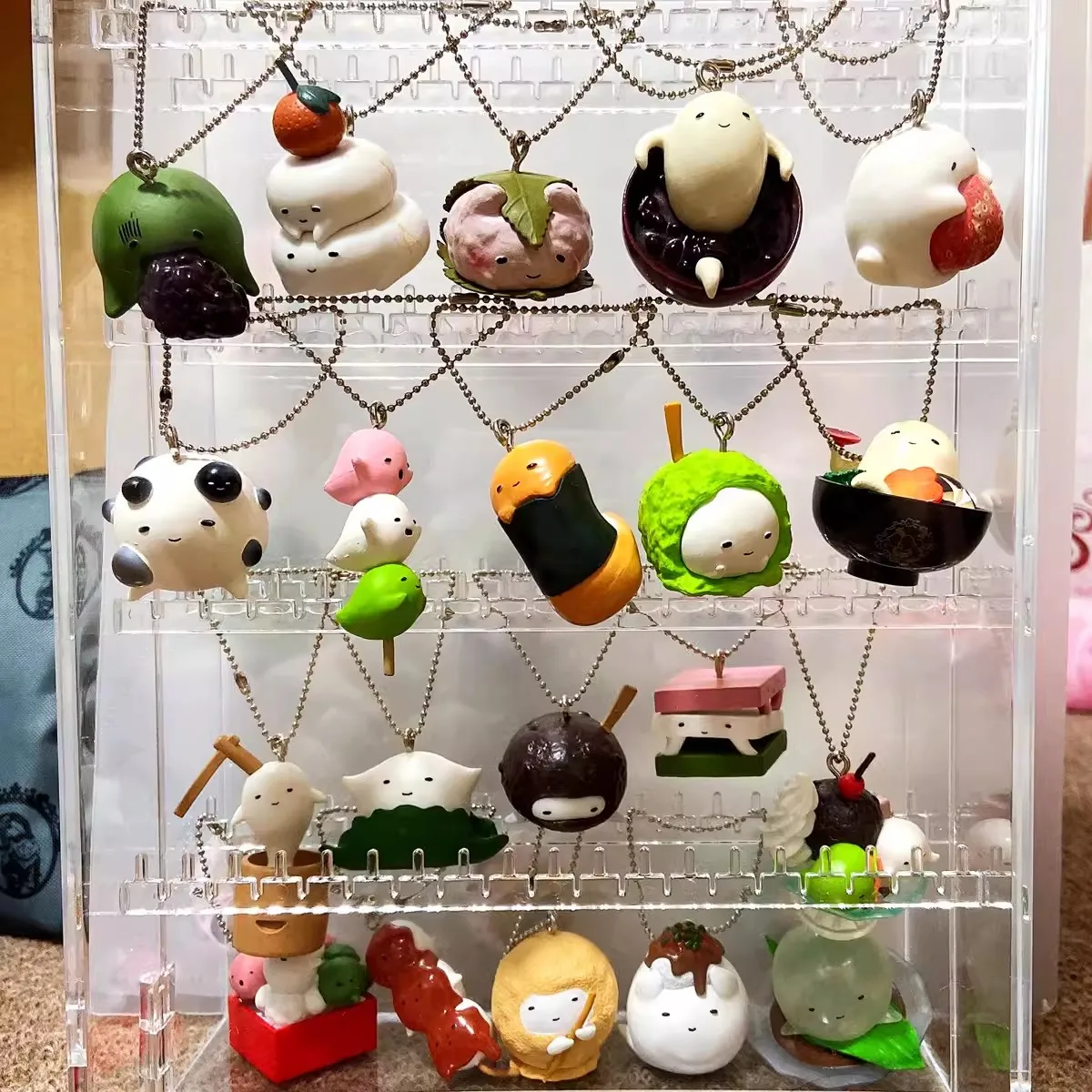 Original Japan Gashapon Panda Den Kawaii Anime Food Mochi Daily Life Figurine Cute Gachapon Action Figure Capsule Toys Gift