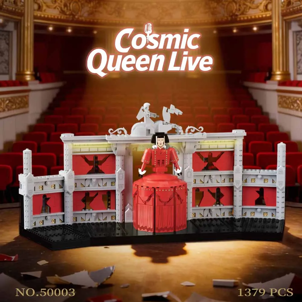 

Набор строительных блоков MOC «Классическая сцена Queen» с подсветкой, 1379 деталей, развивающая игрушка, настольное украшение, подарок на день рождения