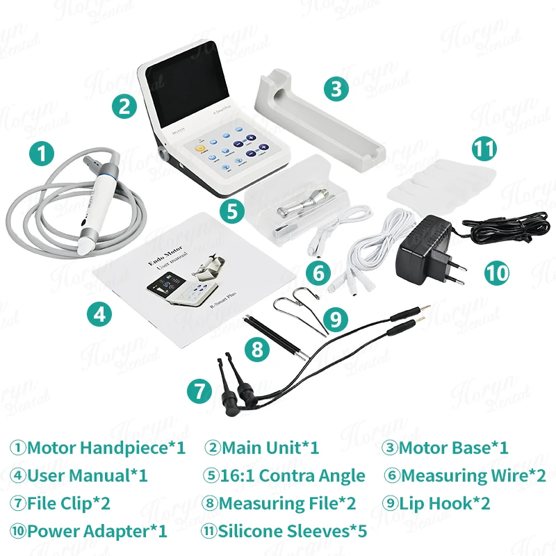 R-Smart Plus 2 in 1 Dental Endodontic Motor With Apex Locator Rotary File Endomotor 16: 1 Contra Angle For Root Cancal Instrumen
