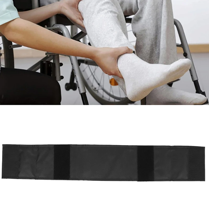 조정 가능한 휠체어 다리 스트랩 휠체어 사용자를위한 부드럽고 편안한 휠체어 송아지 스트랩 안전 발 스트랩 미끄러짐 방지