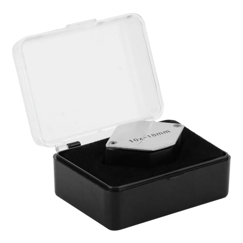 Professional 10X Magnification Hexagon Loupe 18mm Lens 3/4 Inch Lens Jewelry Magnifier Optical Magnifier Jewelry Checking
