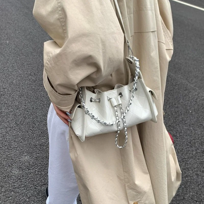 Elegante borsa a tracolla con organizer tascabile, borse in pelle da donna, marchio famoso di lusso