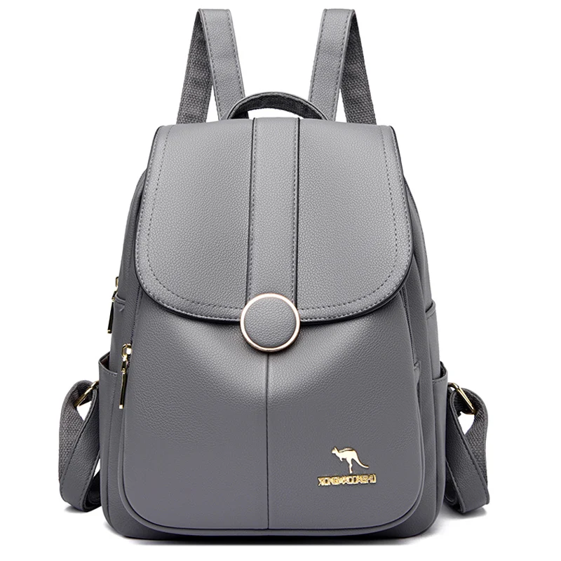 Women Large Capacity Backpack Purses High Quality Leather Female Vintage Bag School Bags Travel Bagpack Ladies Bookbag Rucksack