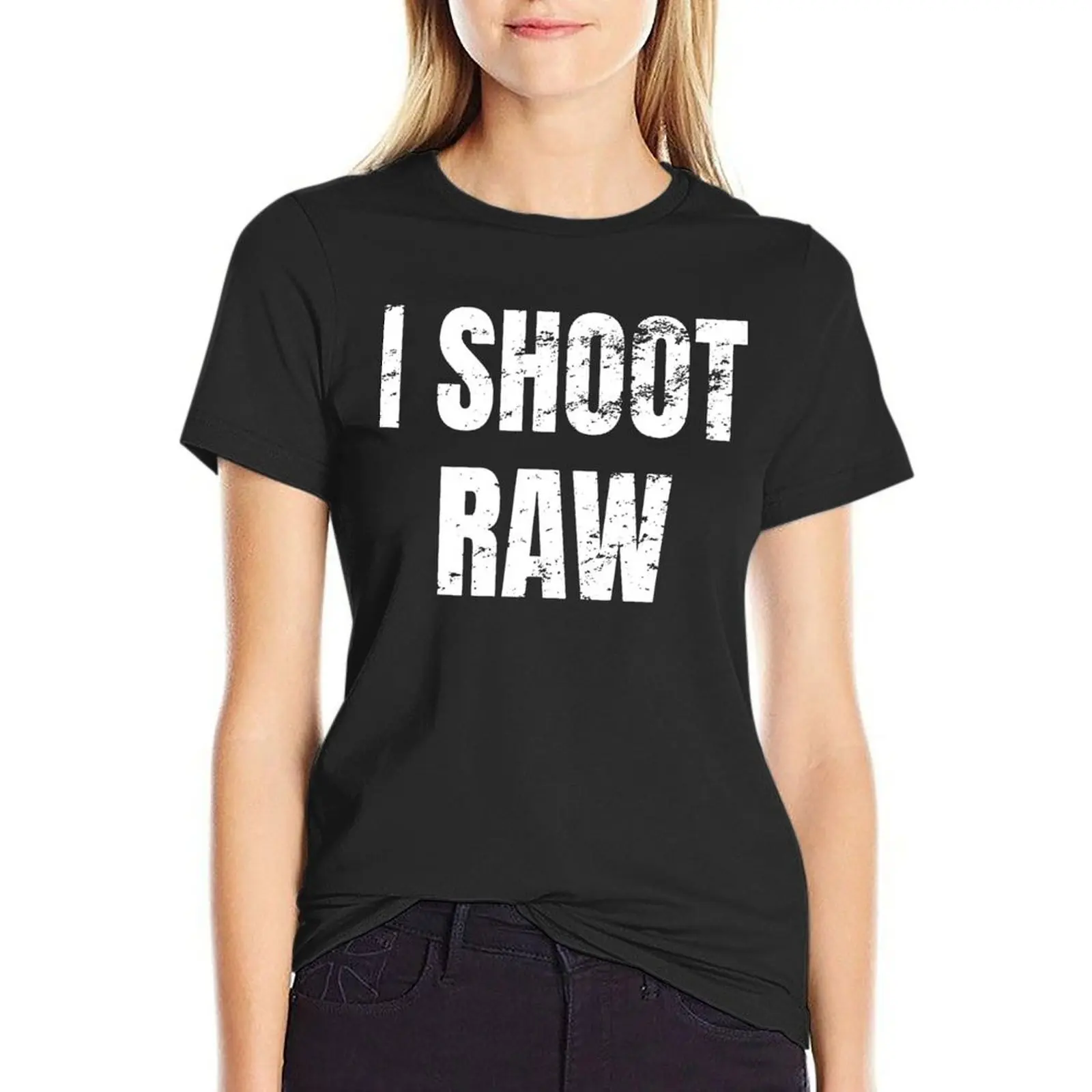 Camera photography I Shoot Raw photographer T-Shirt summer top summer clothes kawaii clothes t-shirt dress for Women plus size